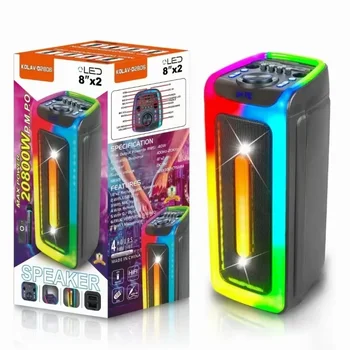 Karaoke Zvok Polje Caixa De Som Dvojni Horn TWS RGB Pisane Luči Subwoofer Bluetooth Zvočniki HI-fi Stereo Zvočnik s Microphon