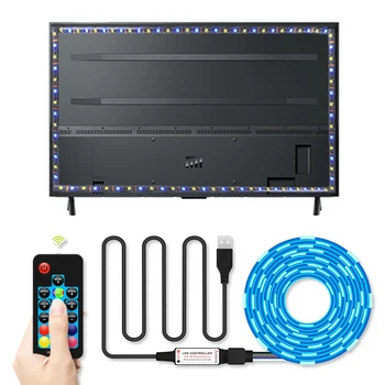 COOLO 5V RGBW RGBWW LED Trak 17 Tipka Remote Kabel USB Power Prilagodljive Luči Lučka 50 CM 1/2/3/4M Desk Zaslonu TV Osvetlitev Ozadja