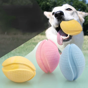 Jjeza igrača za psa žogo TPR Penjenje mleka dišeče rugby srednje velik pes zobe brušenje ugriz tlaka igrače za pse