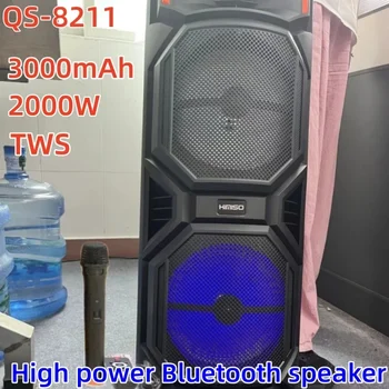 2000W High-power Bluetooth Zvočnik Prenosni RGB Svetlobe TWS Povezani Bass Zvočnikov 360 Brezžične Stereo Mikrofon Karaoke