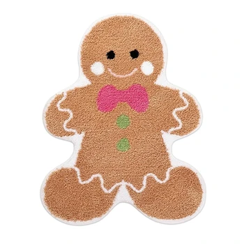 YYSD Gingerbreads Človek Talna Obloga Dekorativni Vrata Mat Božič Preprogo Preprogo Vhod