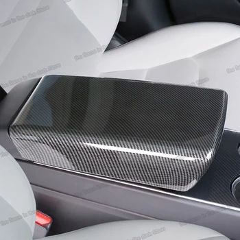 ogljikovih vlaken abs avto armrest pokrov plošče za tesla model Y 3 2019 2021 2022 2023 dekoracijo notranja oprema auto styling