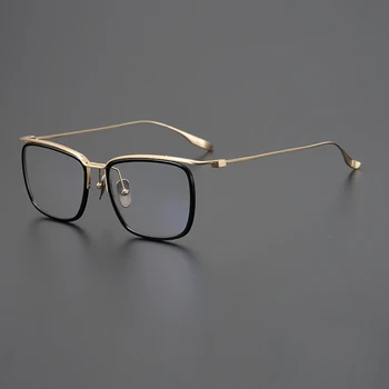 Čistega Titana Moške Očal Okvir Retro Kvadratnih Modni Posel Ultralahkih Očala za Kratkovidnost Optični Recept Ženske Očala