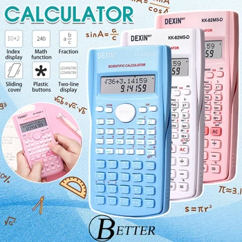 Kawaii Znanstveni Kalkulator Večnamensko Srednješolci Univerzalni Gumb/Sun Baterije Šoli Pisarniški Pisarniški