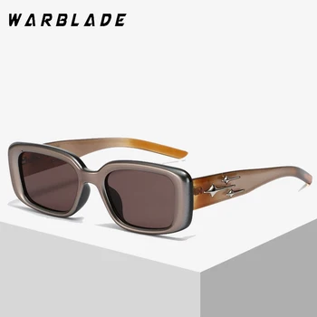 WarBLade Black Brown Pravokotnik sončna Očala UV400 Ženske Modni Kvadratnih sončna Očala Za Moške, Vroče Prodaje Unisex Očala Ženski 2023