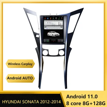 Android 11 Tesla Slog Avto, GPS Navigacija Za HYUNDAI SONATA za obdobje 2012-2014 Auto Radio Stereo Multimedijski Predvajalnik Z WiFi, BT