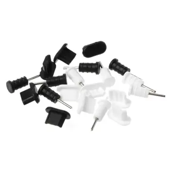 10 Kompletov za Polnjenje Vrata Micro USB Vtič za Varstvo 3.5 mm Slušalke Jacksets Dustproof Kartice Odstranitev Orodje za Android