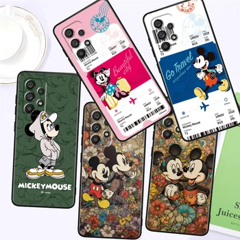 Moda Mickey mouse Disney Minnie Za Samsung A52 A53 A32 A33 A51 A71 A21S A13 A73 A50 A22 A23 A03 A72 A54 A12 5G Black Nazaj