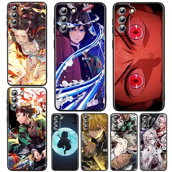 Vroče Anime Demon Slayer Črn Telefon, Ohišje Za Samsung Galaxy S22 S23 S20 S21 FE Ultra Plus S10 Lite S9 4G 5G Pokrov