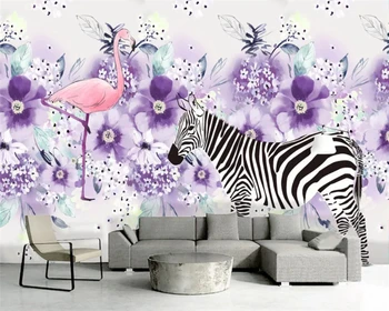 beibehang Meri de papel parede sodobne ozadje Nordijska povzetek angleški zebra cvet Nordijska ozadju dekorativno slikarstvo