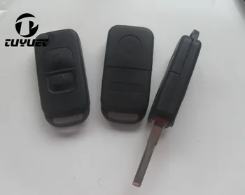 Zložljivi Flip Daljinski Ključ Lupini Za Benz 2 Gumbi 2 Track HU64 Rezilo Tipko Primeru