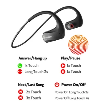 Dacom brezžične bluetooth slušalke Tekaški Športni IPX7 Nepremočljiva Bluetooth Slušalke AAC z Mic za Xiaomi Huawei iphone