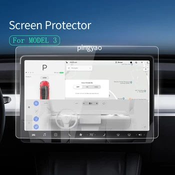 Avto Nalepke Zaščitnik Zaslon GPS Carplay Za Tesla Model 3 2023 Navigator Kaljeno Steklo Zaščitno folijo Avto Opremo Za Avto