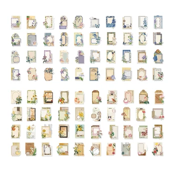 80 Listov Memo Blazine Material, Papir Letnik Rastlin Junk List Scrapbooking Kartice Retro Ozadju Dekoracijo Papirja