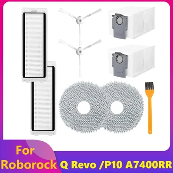9PCS Pribor Deli Kit Za Roborock Q Revo /Roborock P10 A7400RR Robot sesalnik Strani Brushe Filter Vrečke za Prah Mop Pad