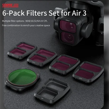 Aluminij Zlitine Filter Set za DJI ZRAKA 3 Kamera Optično Steklo Objektiva Mcuv Cpl ND8 ND16 ND32 ND Filtri Dodatki