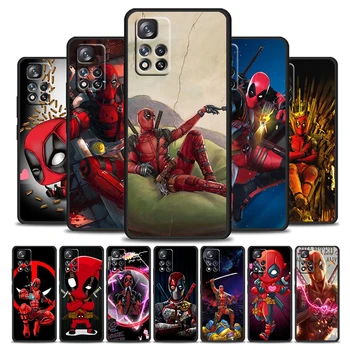 Avengers Junak Deadpool Za Xiaomi Redmi Opomba 11 10 11T 10 9 9 8 7 5 G 4G Silikonski Mehko TPU Črno Telefon Primeru Coque Capa Pokrov 