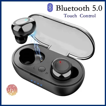Y50 TWS Brezžične Bluetooth Slušalke 5.2 Bluetooth Slušalke Gaming Slušalke Mikrofoni V uho Brezžični Čepkov za Xiaomi Iphone