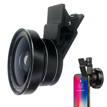 2 v 1 HD Objektiv Kamere 0.6 x Super širokokotni&15x Makro Mobilne Objektiv telefon leča Za iPhone 11 vse Pametne telefone dodatna Oprema