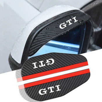 Za Volkswagen VW GOLF GTE GTI JETTA POLO, PASSAT KRIŽ TIGUAN TOURAN 2pcs Avto Ogledala Dež Obrvi Vizir iz Ogljikovih Vlaken