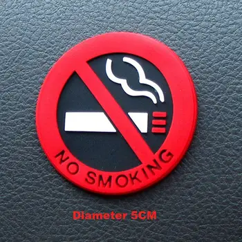 Ne Kajenje Avto Nalepke Styling, Okrogle Rdeče Znamenje, Vinilne Nalepke