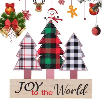 Božič Namizni Dekor Ustvarjalno In Prenosni Božično Drevo, Hiša Znaki Privlačni Božični Tabela Centerpieces Prijavite Kmečka
