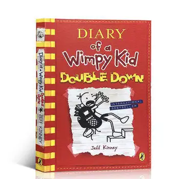 MiluMilu Diary Of A Wimpy Kid 11 Dvojno Dol Jeff Kinney Buku Smešno Stripov, Knjig
