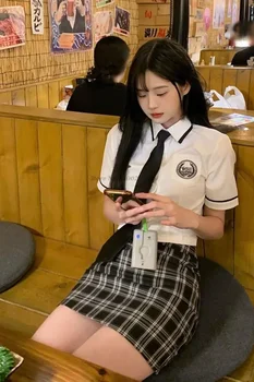 2023 japonski in korejski slog kolegij slog šoli kostum obleko visoko pasu hip zaviti krilo dekle jk enotno vsak dan dve-delni set