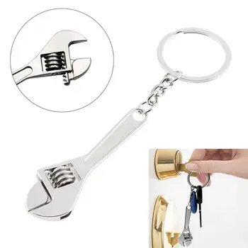 Srebro Cinkove Zlitine Prenosni Mini Nastavljiv Ključ Keychain z Verigo Dekoracijo za Odstranjevanje Majhnih Delov