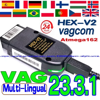 2023 vcd-jev VAGCOM Vmesnik VCDSCAN HEX V2 Posodobitev 23.3.3 ZA Za VW AUDI Skoda Seat Multi-Language Avto Autocom Diagnostika Orodja