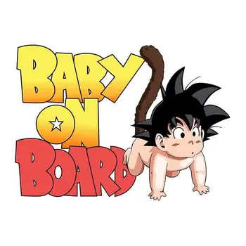 Baby on Board Avto Nalepke Otroštva Goku Anime Decals Motocikel Trunk Čelada Desko Otroka V Odbor