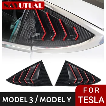 ABS Zunanjost Kritje Okraskov Dodatki za Zadnja Stranska Okna Reže Zaklopa Pokrova Trim Združljiv za Tesla Model 3 2017 - 2021 Model Y