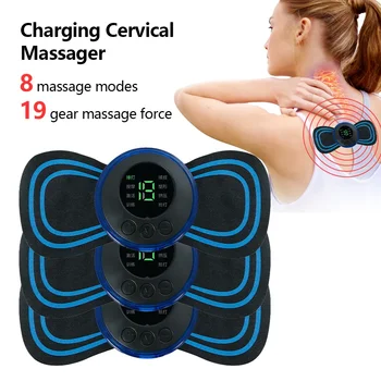 8 Način LCD Zaslona EMS Vratu Nosila Električni Massager Obliž Impulz Mišični Stimulator Prenosni Lajšanje Bolečine mini massager