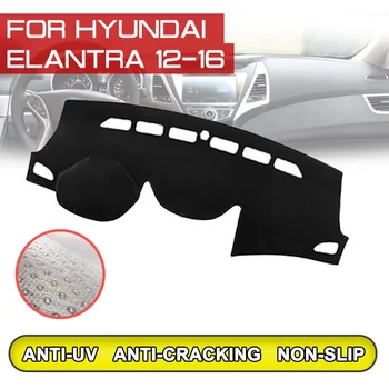 Avto armaturne plošče Mat za Hyundai Elantra 2012 2013 2014 2015 2016 Anti-umazano Non-slip Dash Kritje Mat UV Zaščito Odtenek