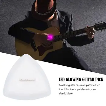 3 Barvni LED Žareče Kitara Pick Živilskih Plastičnih Pick Svetlobna Glasbeni Dotik 1pcs Kitara Žareče Peresom Instrument Stri I1G7