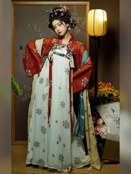 Tradicionalni Vezenje Hanfu Ples Ženski Kostum Folk Princesa Tradicionalne Starodavne Hanfu Obleko Orientalski Han Dyansty Cosplay Dre