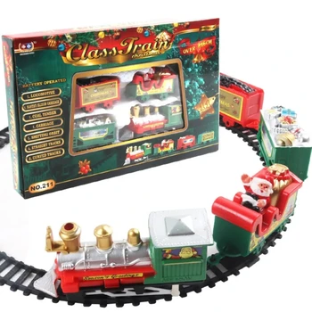 Električni Vlak Set Mini Santa Claus Železniškega Avto Igrače Ustvarjalne Dekor Božično Drevo Vlak Darilo Izobraževalne Igrače Za Otroke GiftElec