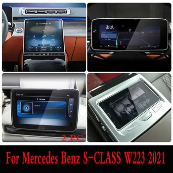 Za Mercedes Benz S-RAZRED W223 2021 12.8 palčni avtomobilsko navigacijo, Kaljeno steklo screen protector Avto zaščitna folija