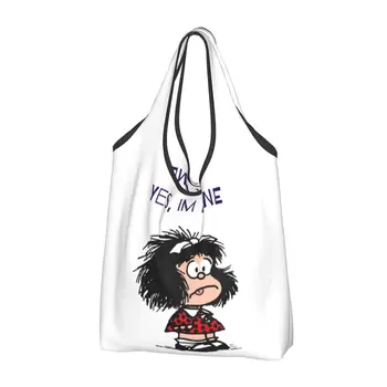 Risanka Mafalda Ali Quiero Cafe Natisnjeni Harajuku Nakupovalne Vrečke Za Večkratno Uporabo Z Živili Eko Vrečke Zmogljivosti Recikliranje Torbe Stroj Torbici