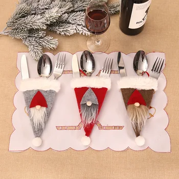 Božič jedilno mizo nož in vilice nastavite Božič dobave nož in vilice vrečko Santa Claus namizna nastavite Božični okraski