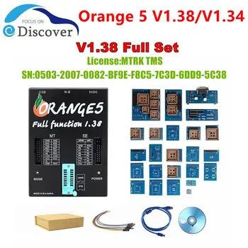 Novo Oranžno 5 V1.38/V1.34 OBD2 Auto Programer S Polno Adapter Orange5 ECU programator Izboljšane Funkcije Programske opreme