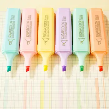 Barve za Osvetljevanje Nastavite Udoben Oprijem Označevalnik Živahno Candy barve za Osvetljevanje Sklop za Študente, Pisarniški Material Hitro