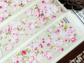Mehka Barva Roza Cvetlični Dekorativni List Washi Tape