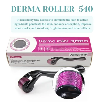540 Derma Roller za Lase in Brado Rasti 0.2/0.25/0.3 mm Titan MicroNidle Anti Acne Obraz za Nego Kože, Zdravljenje Dermaroller