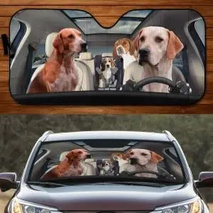 angleški foxhound družinske vožnje pes avto dežnik vetrobransko steklo avtomobila dežnik okno dežnik za UV zaščito