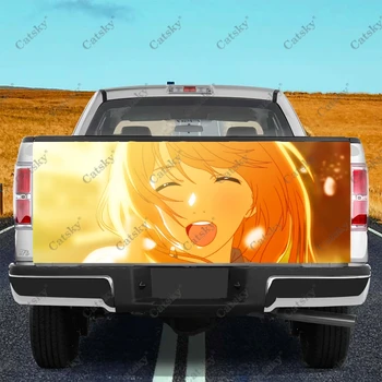 Po meri Anime Svoje Laži v aprilu Avto Rep Trunk Zaščito Vinly Zaviti Nalepke Nalepke Avto Dekoracijo Nalepke za SUV terenska Pickup