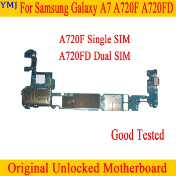 Odklenjen Za Samsung Galaxy A7 A720F A720FD Matično ploščo Z Android Sistem, Original Za Galaxy A7 S Polno Žetonov Mainboard