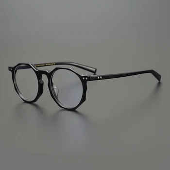 Klasična Moda Poligonske Očal Okvir za Moške, Visoke Kakovosti Ročno Ocetni Kislini Optičnih Očal Žensk Kratkovidnost Branje Eyeglass