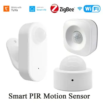 Tuya ZigBee/WiFi PIR Senzor Gibanja Brezžični Infrardeči Detektor Varnosti Protivlomni Alarm Detektor Z Imetnik Smart Življenje APP Nadzor