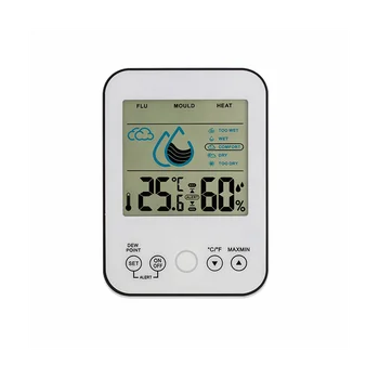 LCD-Digitalni Termometer, Higrometer Notranji Senzor Temperature Zdravo Nego Spremljanje Vlažnosti Meter Vremenske Postaje Bela